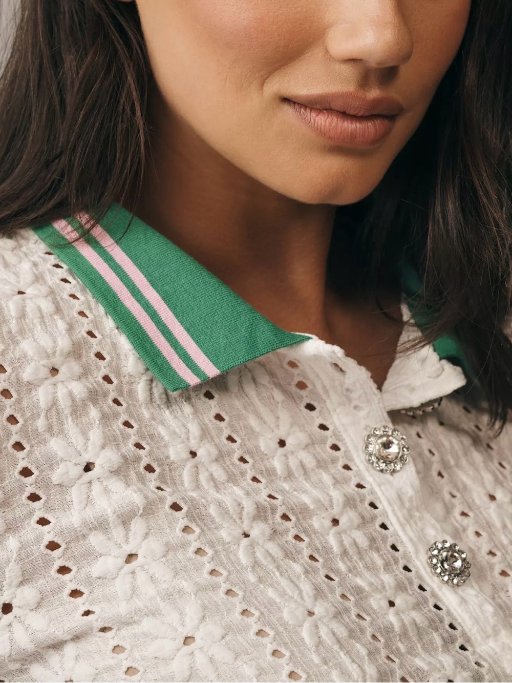 Anthropologie Lace Polo Style Top | NWT - Picture 16 of 16